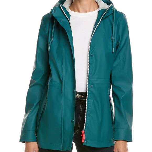 NEW HUNTER Acacia Rubberized Rain Jacket in Deep Ocean for women 1225 8m4 - Picture 1 of 5